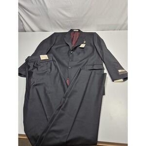 Vitale Barberis Canonico Suit Mens 50 XLong Black Wool 2 Piece 45x36 Peerless